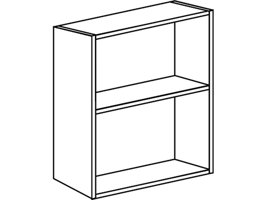 Croquis d’un caisson haut transversal de cuisine 350 × 600 × 330 mm