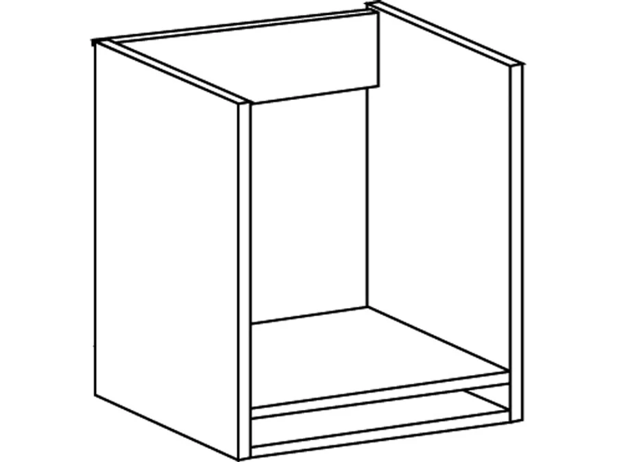 Croquis d’un caisson bas pour four de cuisine 700 × 600 × 580 mm