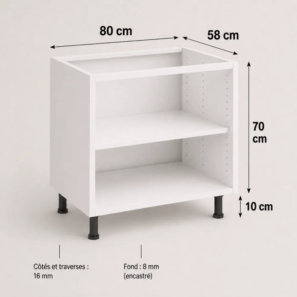 Caisson blanc Cekonay 700 × 800 × 580 mm