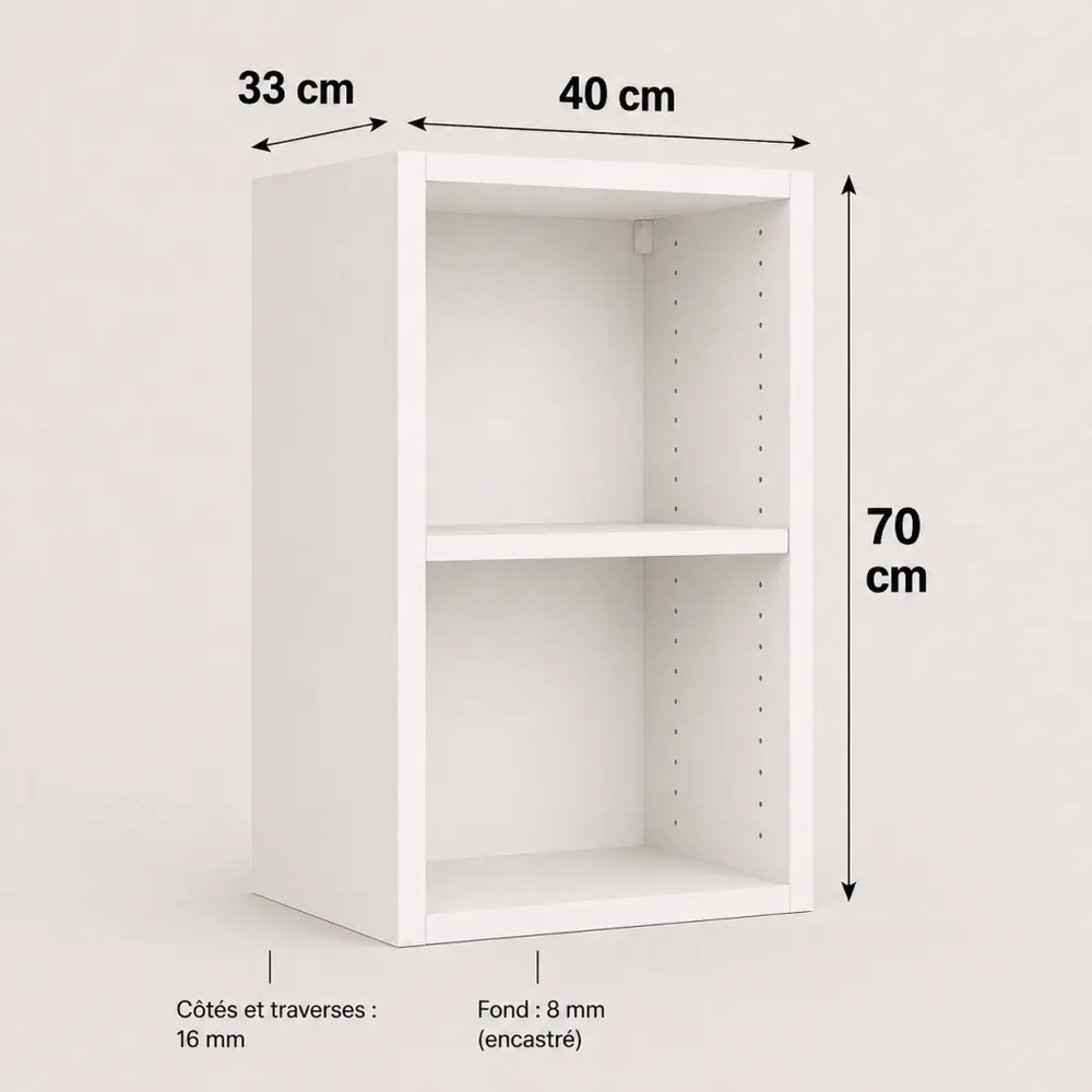 Caisson blanc Cekonay 700 × 400 × 330 mm