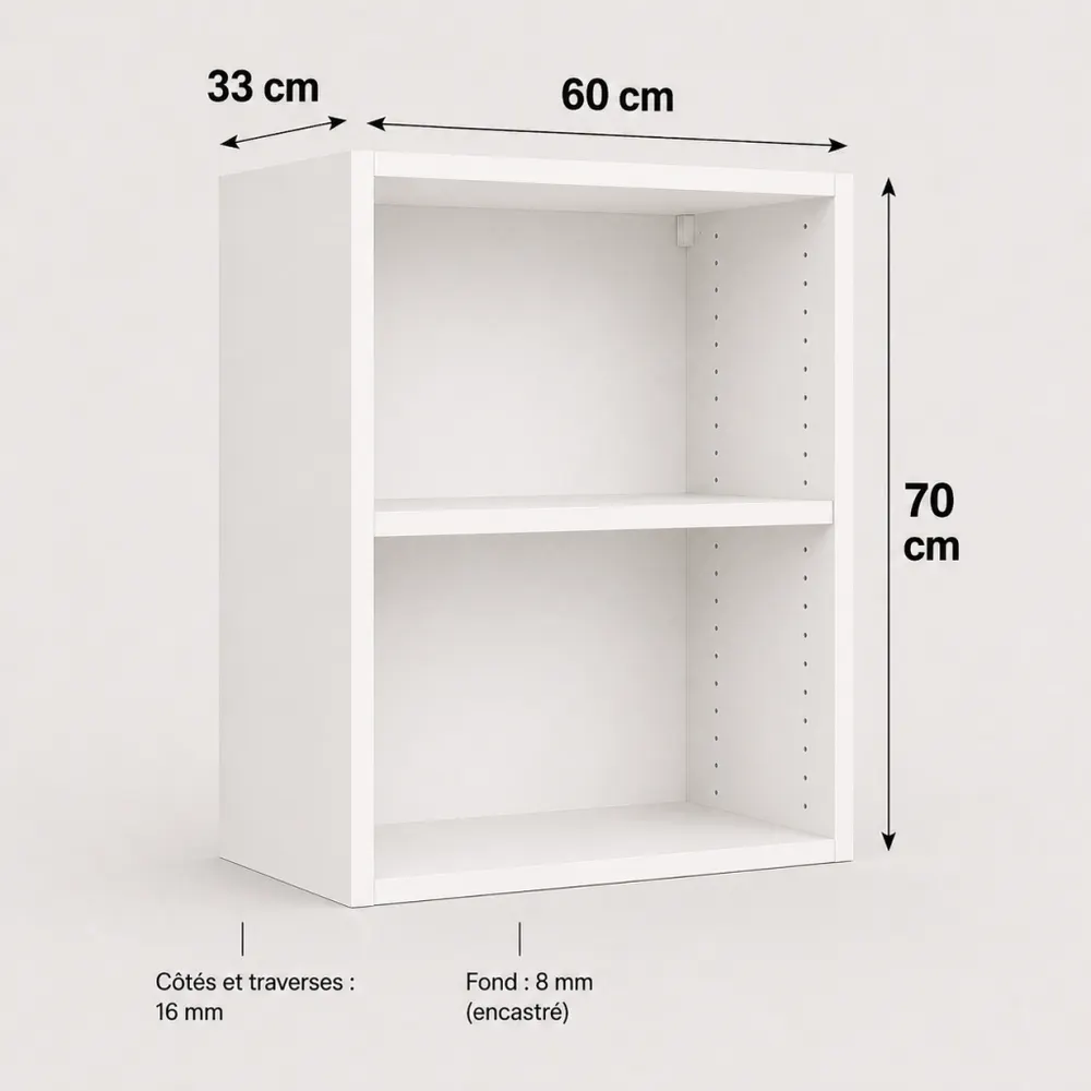 Caisson blanc Cekonay 700 × 600 × 330 mm