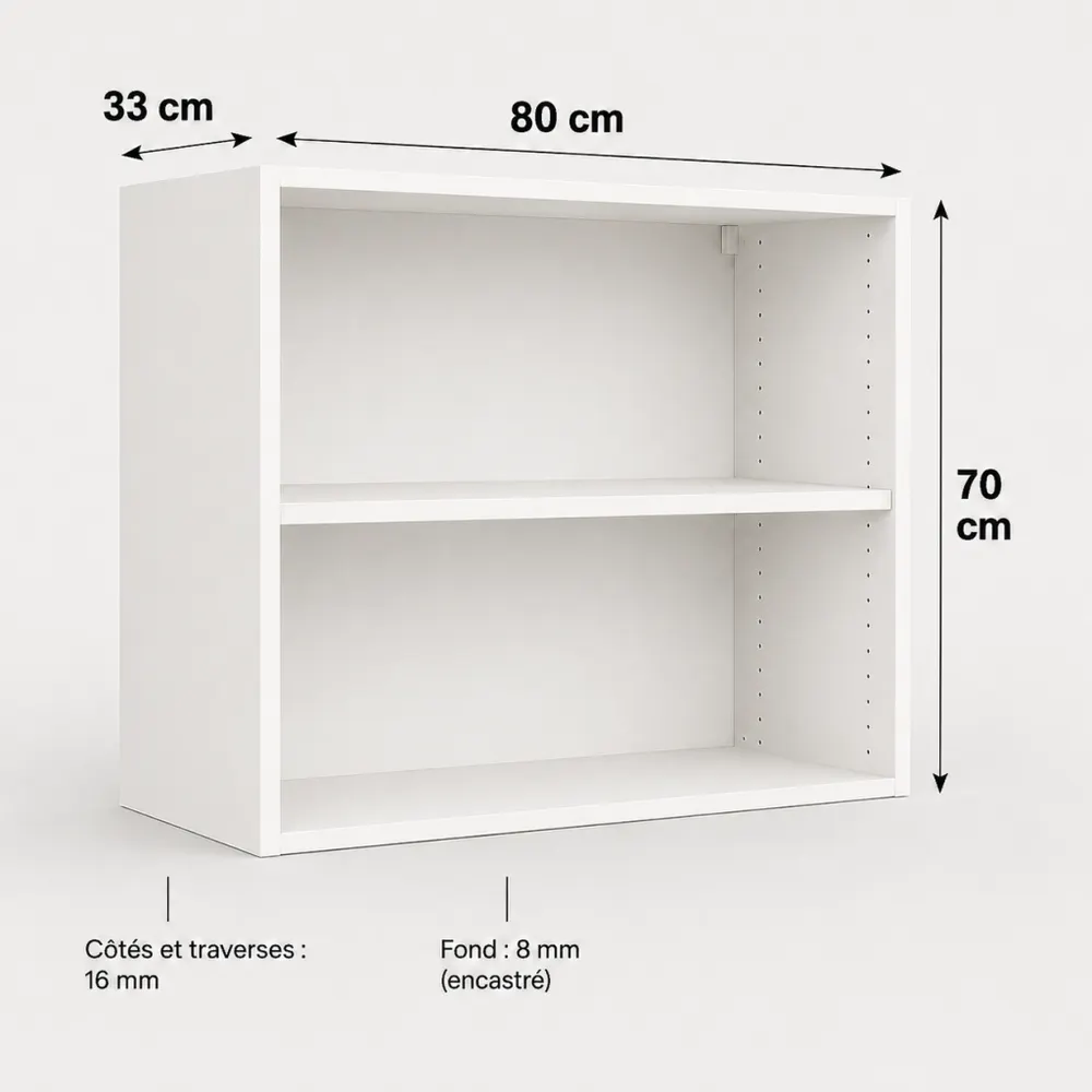 Caisson blanc Cekonay 700 × 800 × 330 mm