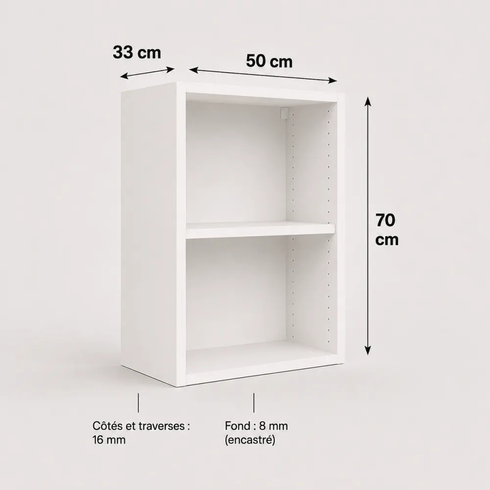 Caisson blanc Cekonay 700 × 500 × 330 mm
