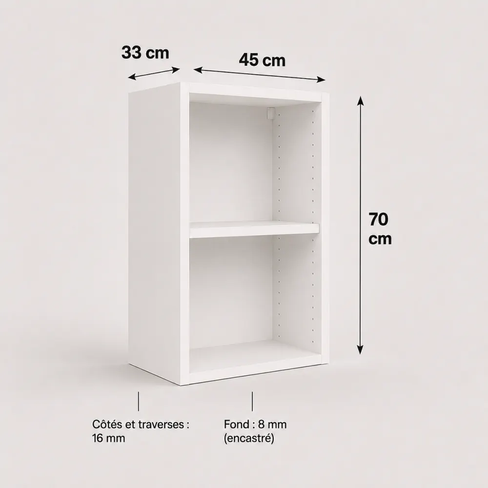 Caisson blanc Cekonay 700 × 450 × 330 mm