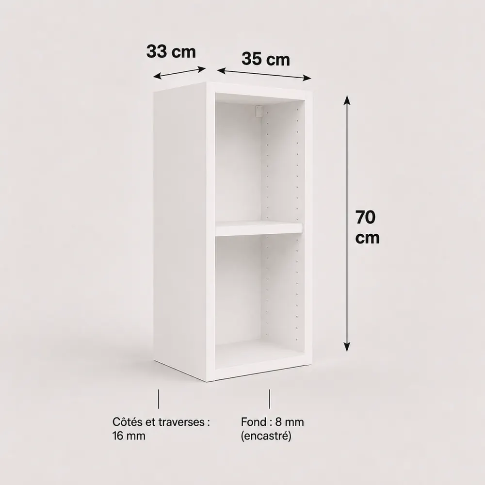 Caisson blanc Cekonay 700 × 350 × 330 mm