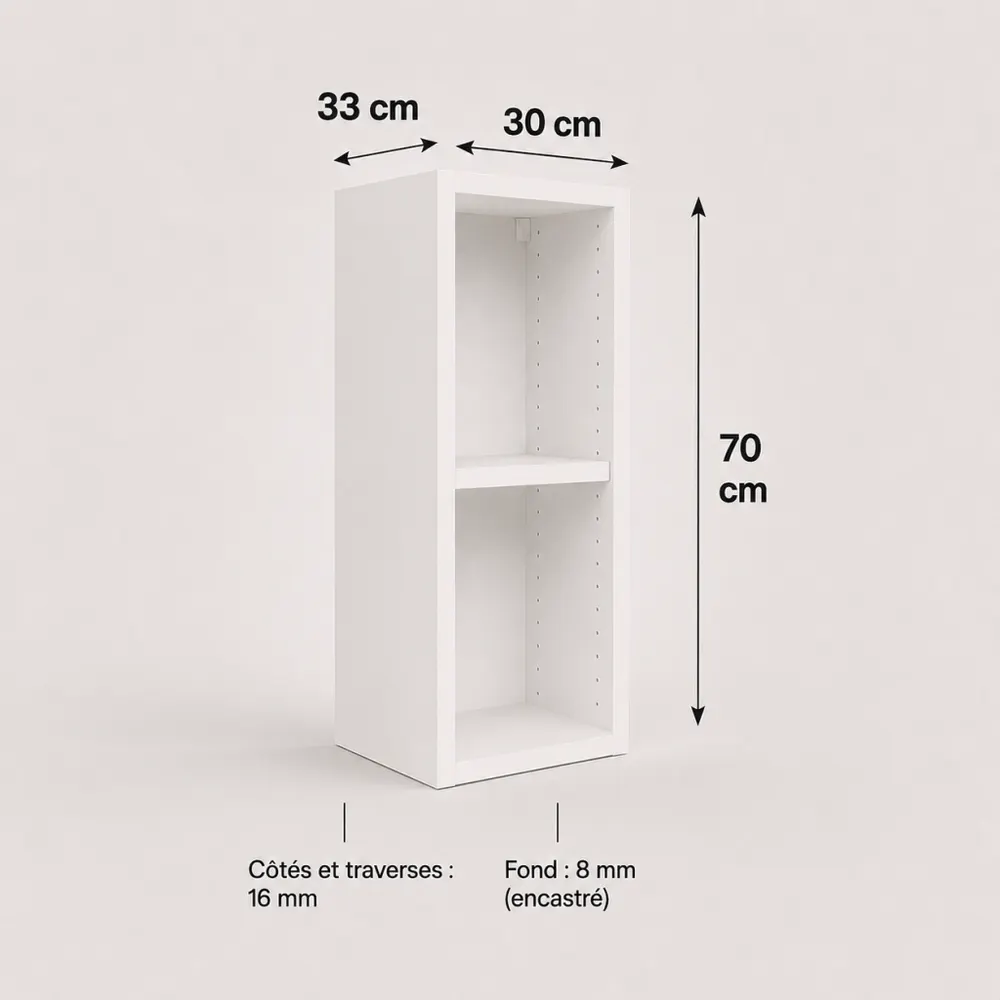 Caisson blanc Cekonay 700 × 300 × 330 mm
