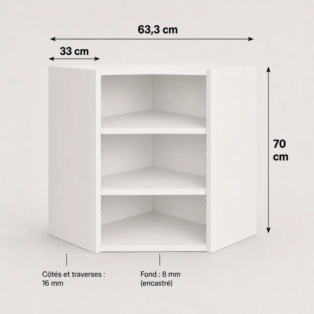 Caisson blanc Cekonay 700 × 630 × 330 mm