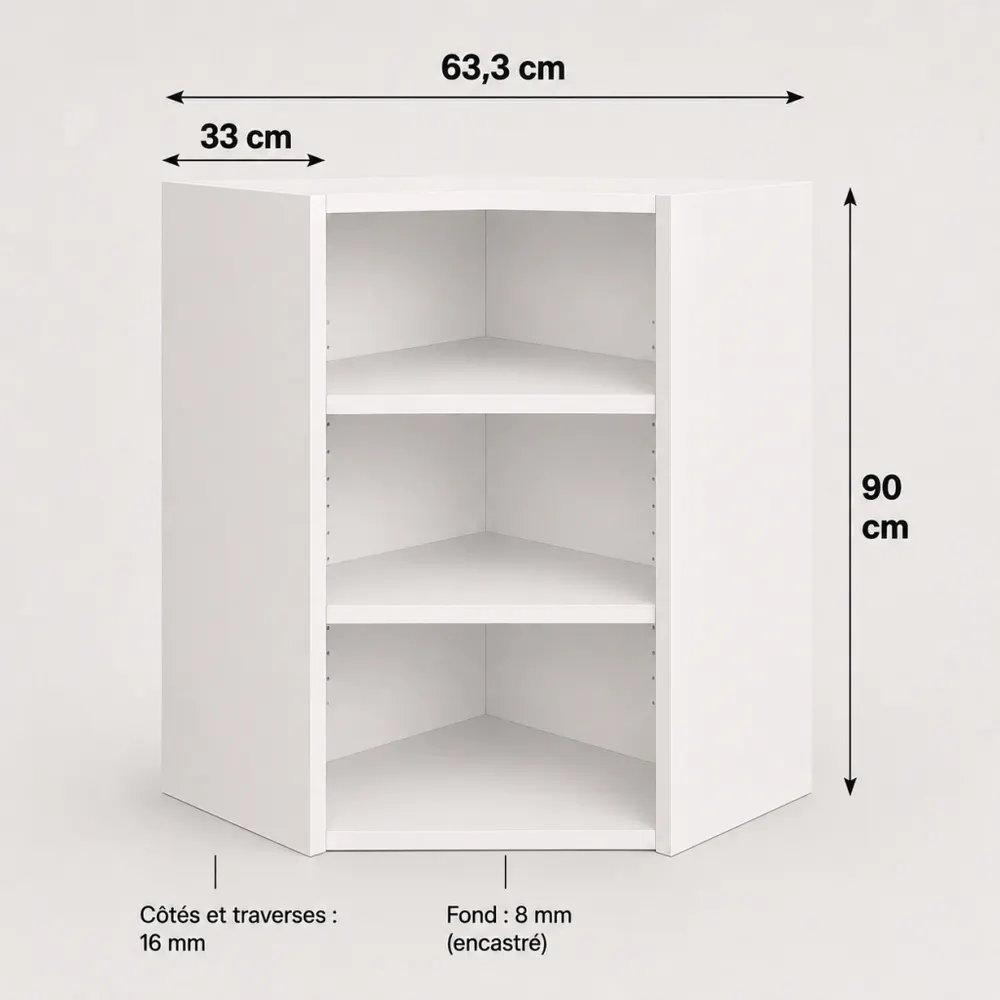 Caisson blanc Cekonay 900 × 630 × 330 mm