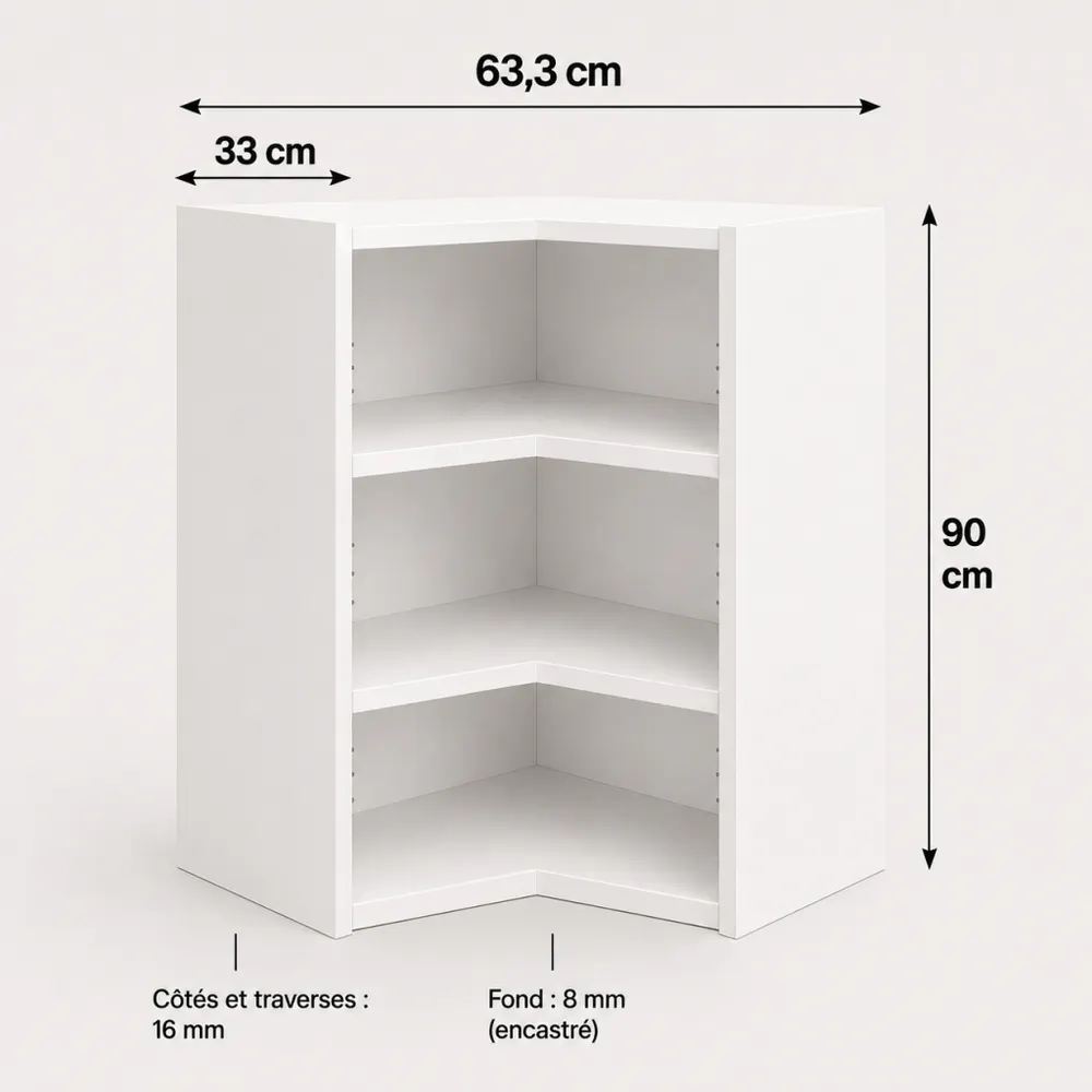 Caisson blanc Cekonay 900 × 630 × 330 mm