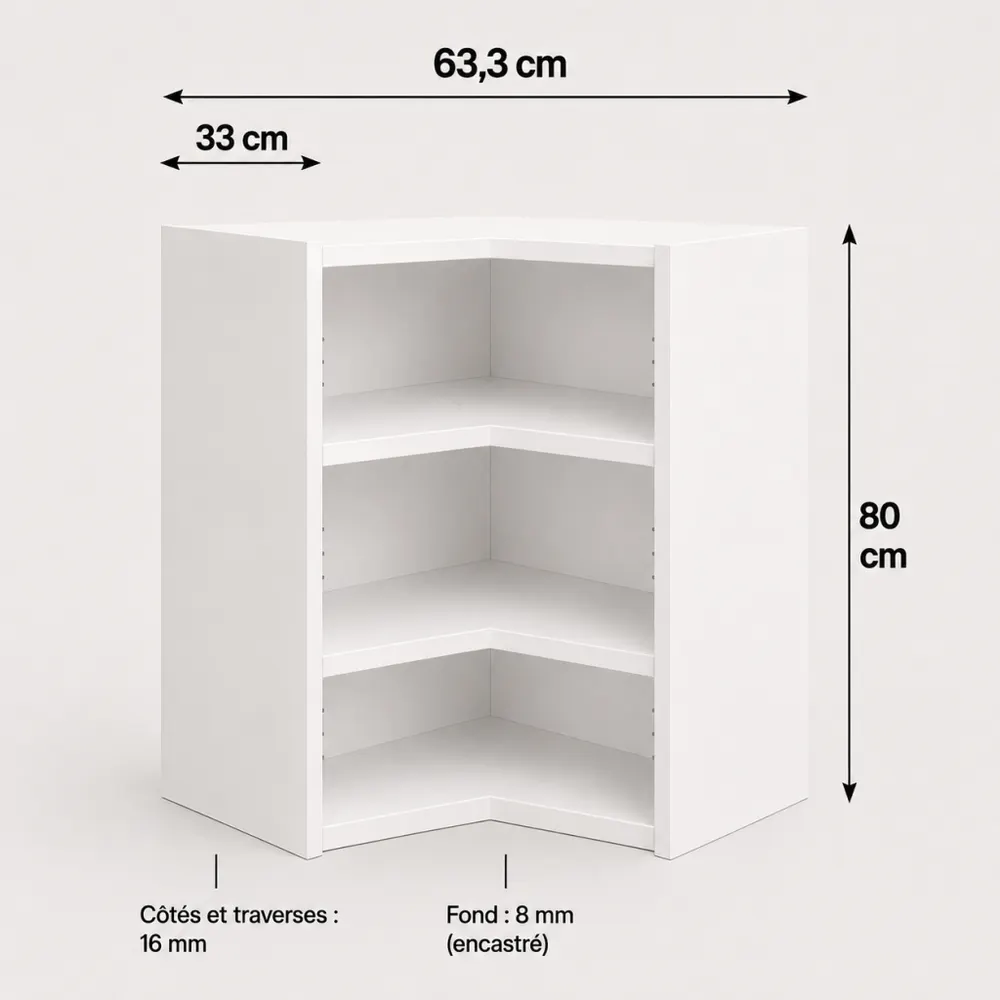 Caisson blanc Cekonay 800 × 630 × 330 mm
