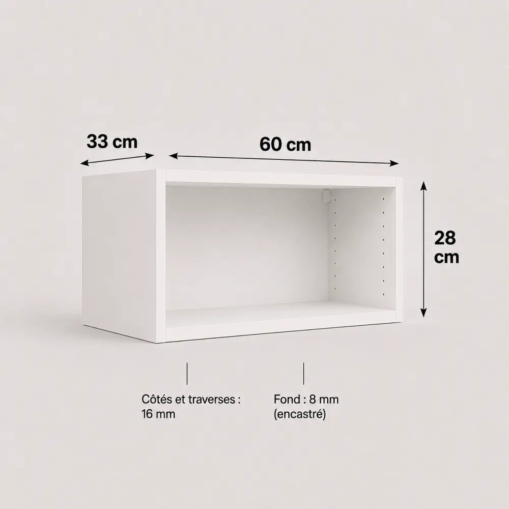 Caisson blanc Cekonay 280 × 600 × 330 mm