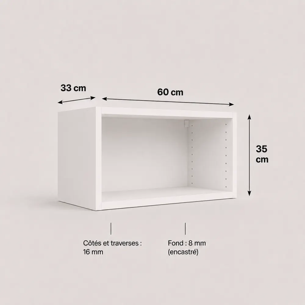 Caisson blanc Cekonay 350 × 600 × 330 mm