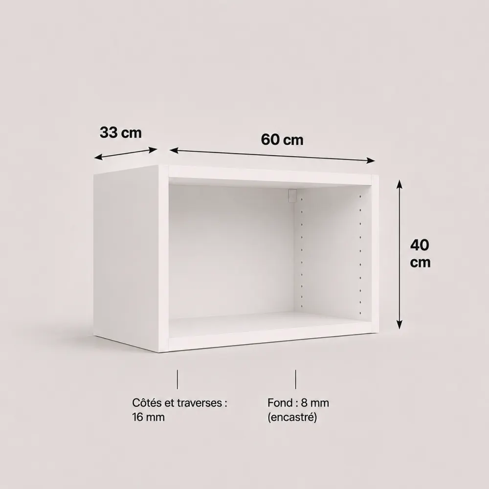Caisson blanc Cekonay 400 × 600 × 330 mm