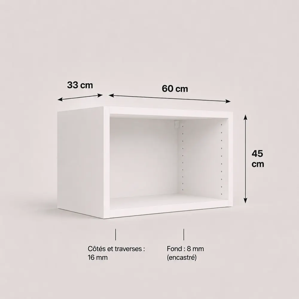 Caisson blanc Cekonay 450 × 600 × 330 mm