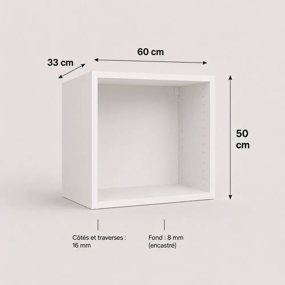 Caisson blanc Cekonay 500 × 600 × 330 mm