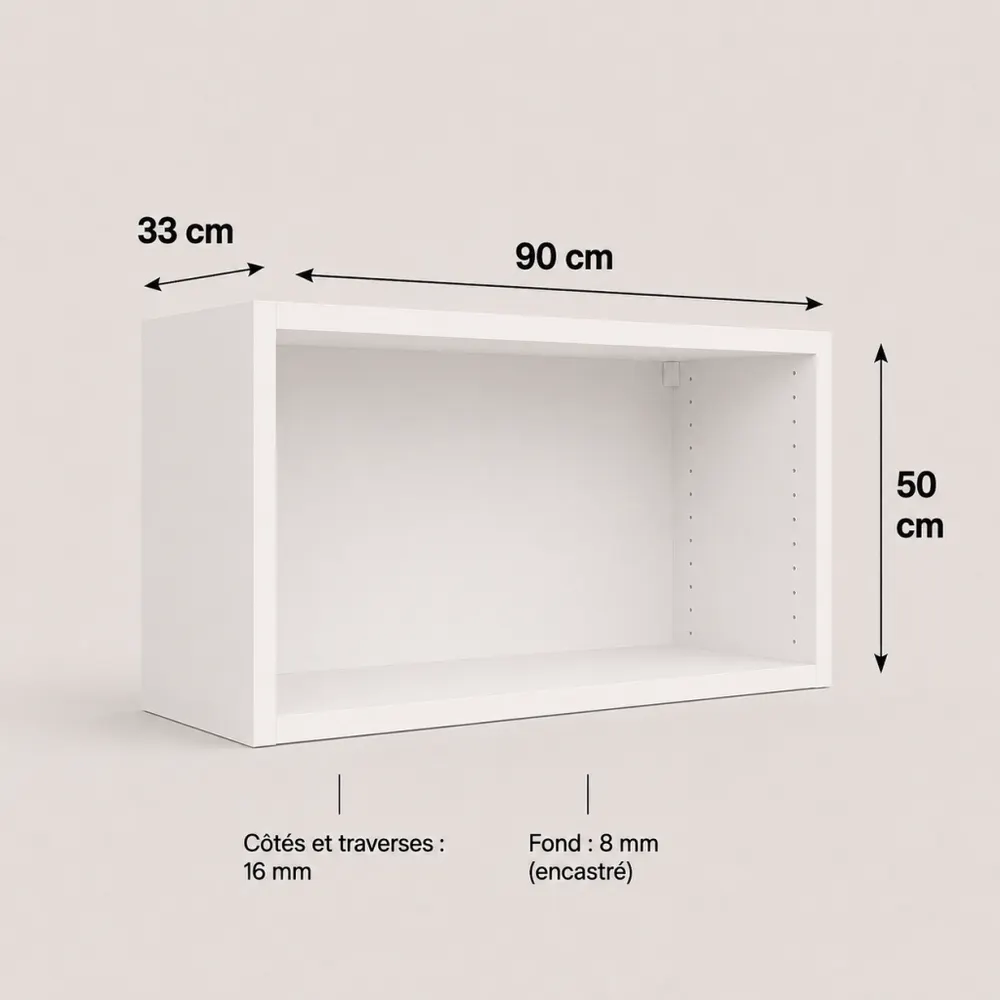 Caisson blanc Cekonay 500 × 900 × 330 mm
