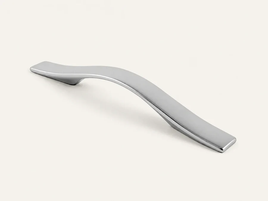 Poignée T09 chrome mat 96 mm, vue du produit