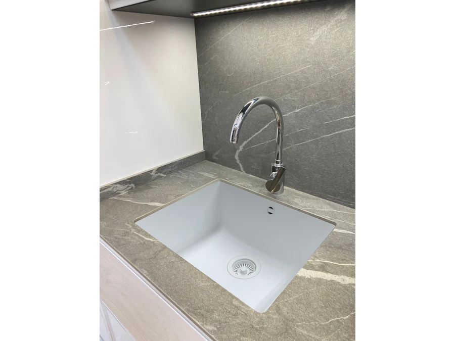 Eviers/robinets · Éviers · Sintetico resina Blanc zentia bee 500x400, vue du produit