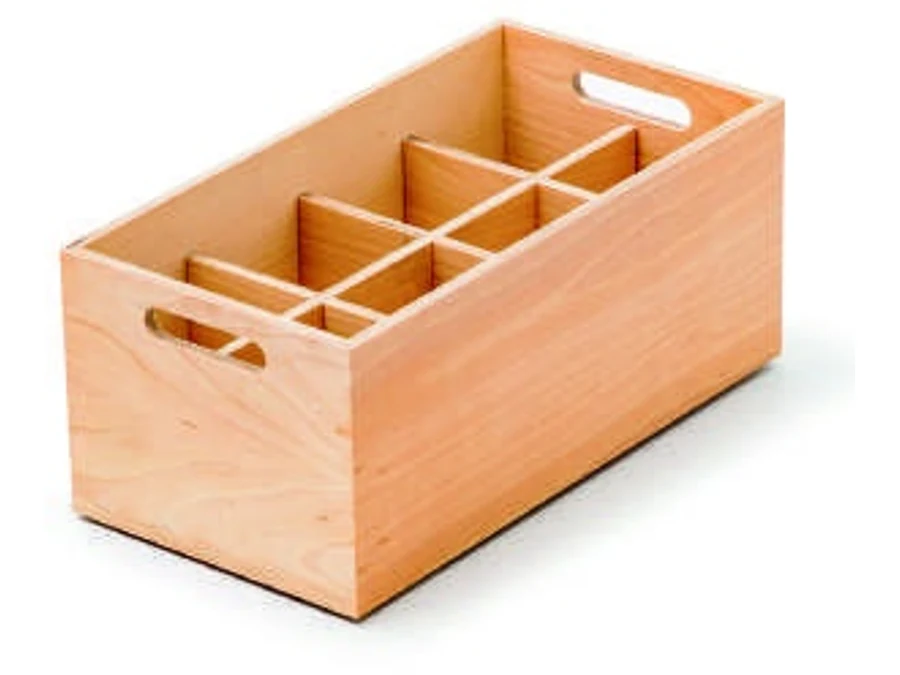Boîte porte-bouteilles en bois 24 × 23 cm