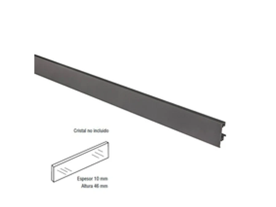Tiroir à plat · Evolution Verre · Tiroir intérieur à façade métallique · 172 mm × 1100 mm, vue du produit