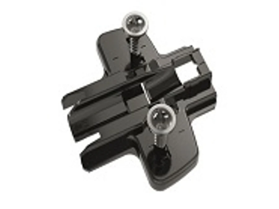 Charnière à plat · Hettich sensys · Embase hauteur 2 pour panneau de 16 mm noire, vue du produit