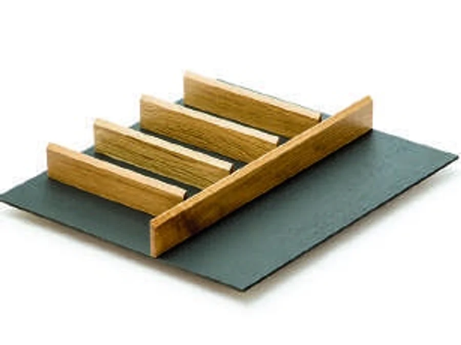 Range-couverts en bois · Merivobox bicolor roble · Range-couverts · 500 mm, vue du produit