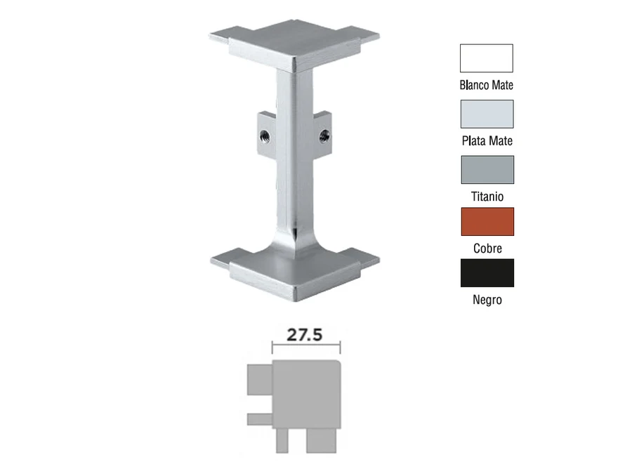 Gorge · Angle exterieur 90° "u" · Noir, vue du produit