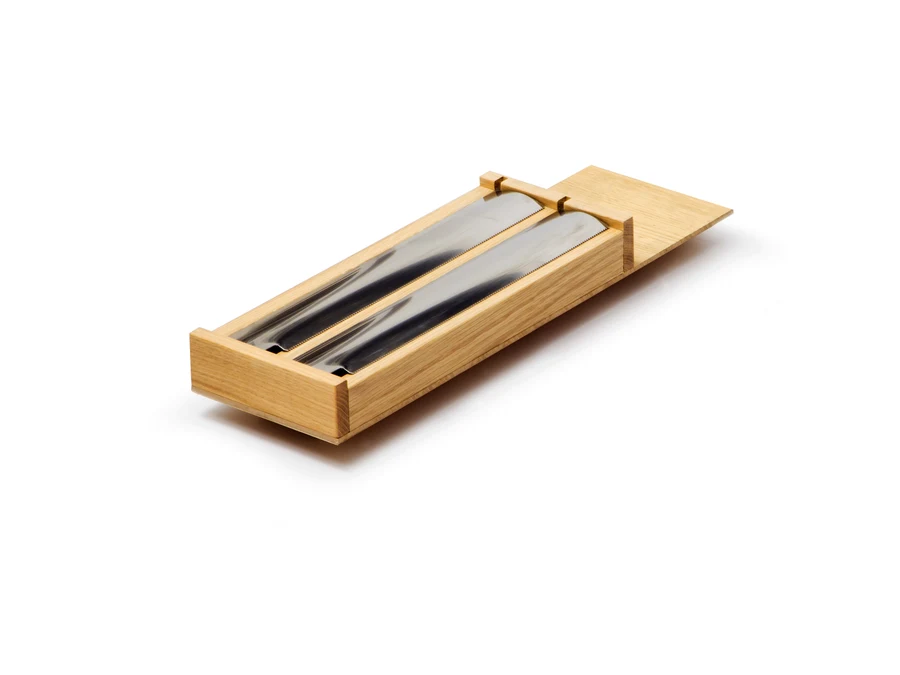 Range-couverts en bois · Alvic bicolor roble · Porte-rouleau, vue du produit