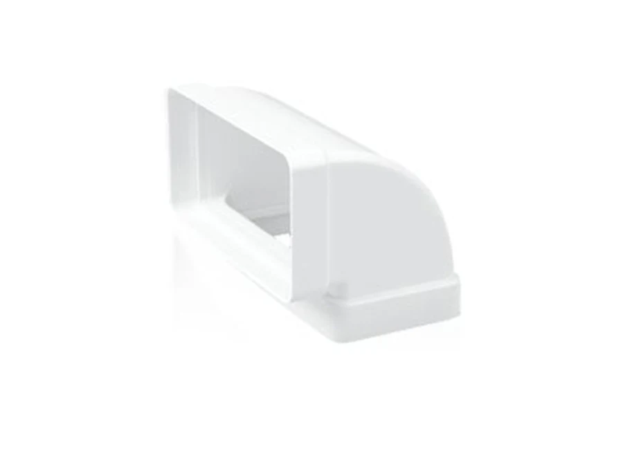 Extraction fumee · Diametre 120mm · Coude rectang vertical 90º ø120mm · 75 mm × 150 mm, vue du produit