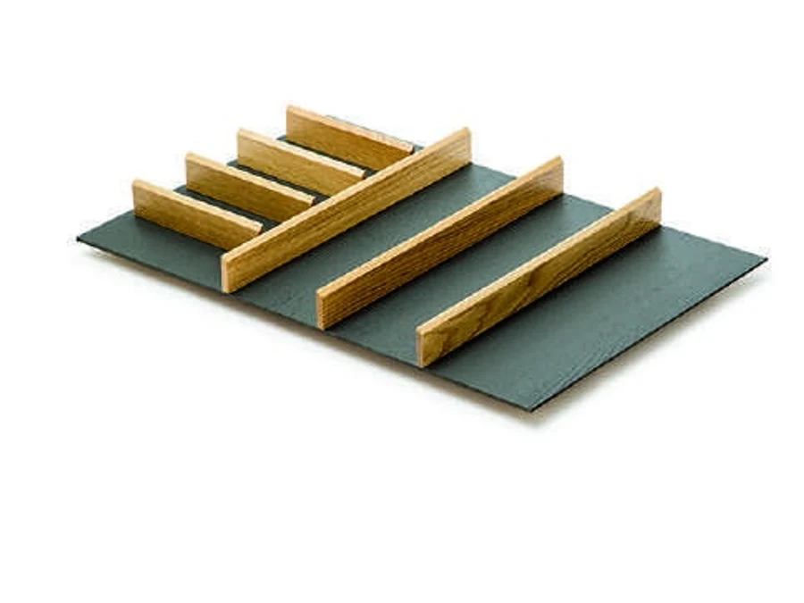 Range-couverts en bois · Merivobox bicolor roble · Range-couverts · 800 mm, vue du produit