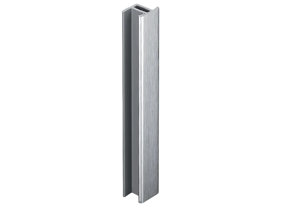Plinthes · Pvc argent satine · Union droite · 100 mm, vue du produit