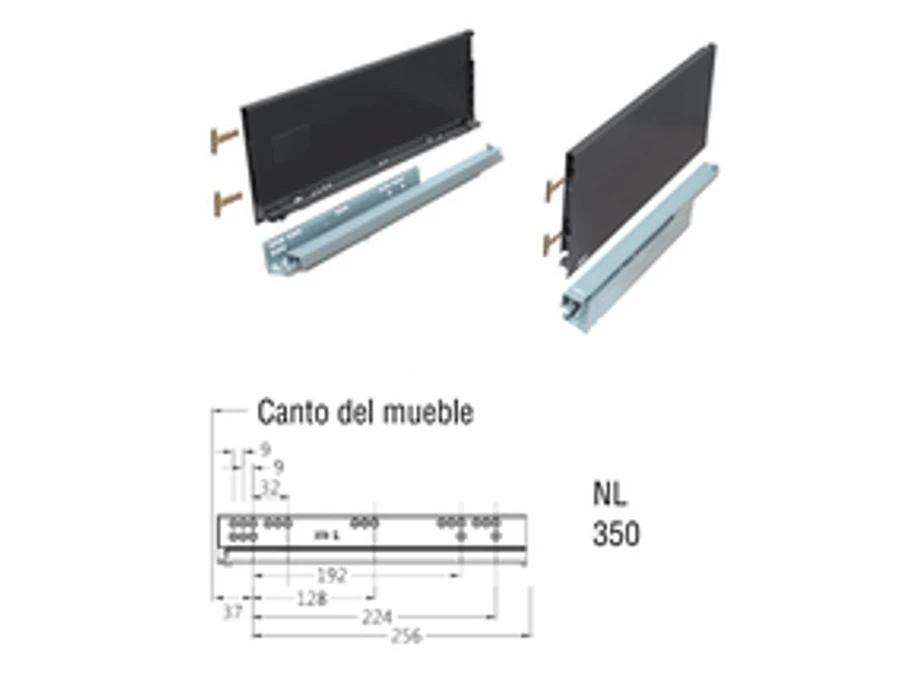 Tiroir à plat · Evolution · Ensemble casserolier · 172 mm × 350 mm, vue du produit