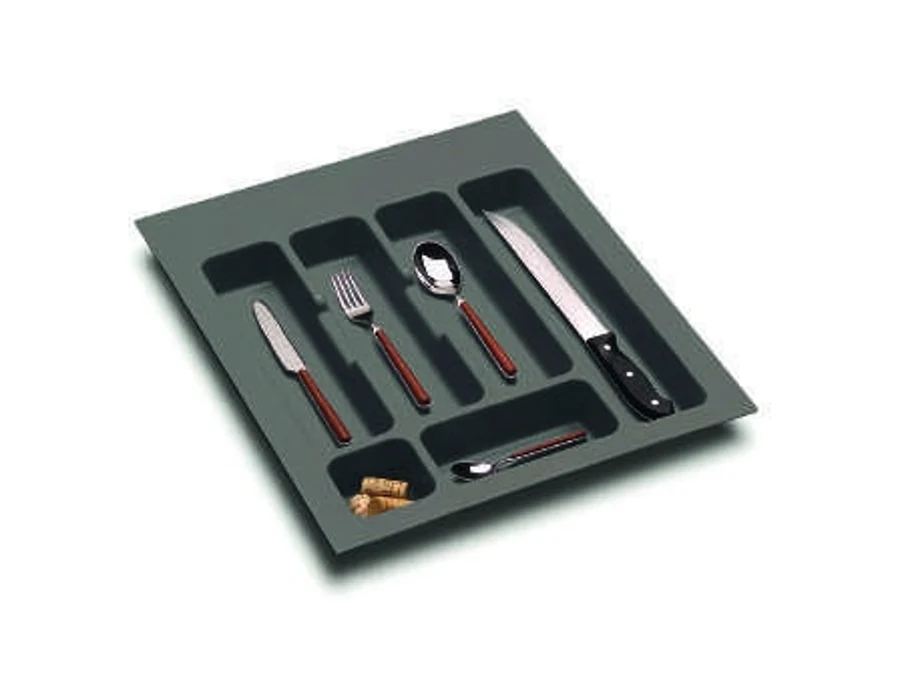 Tiroir à plat · Merivobox · Porte-couverts gris orion · 450 mm, vue du produit