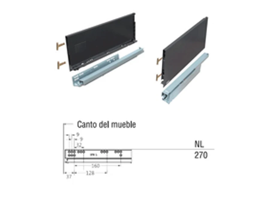 Tiroir à plat · Evolution · Ensemble casserolier · 172 mm × 270 mm, vue du produit