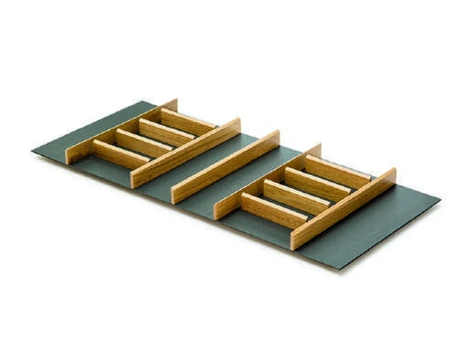 Range-couverts en bois · Merivobox bicolor roble · Range-couverts · 1200 mm, vue du produit