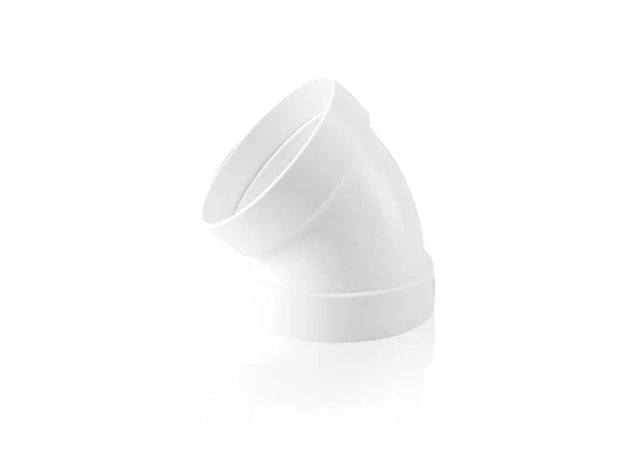 Extraction fumee · Diametre 120mm · Coude rond 45º ø120mm · 120 mm, vue du produit