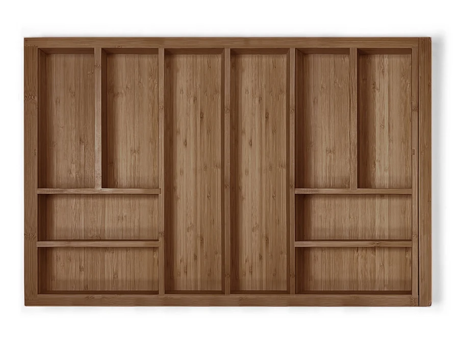 Range-couverts en bois · Bambu extensible · Nogal · 1100 mm, vue du produit