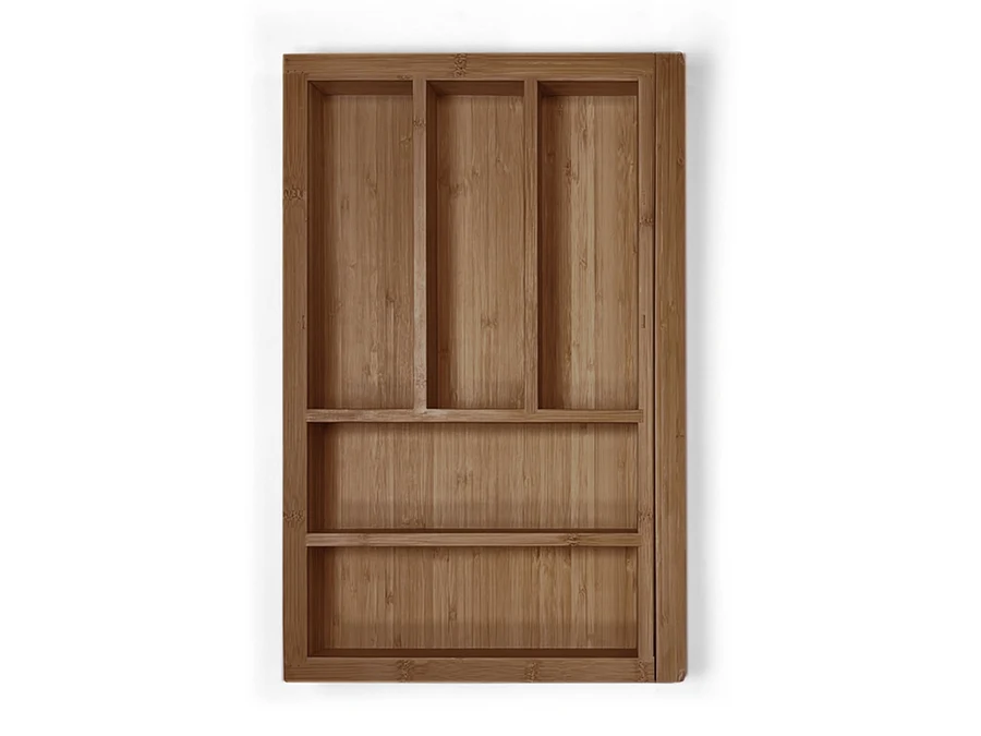 Range-couverts en bois · Bambu extensible · Nogal · 600 mm, vue du produit