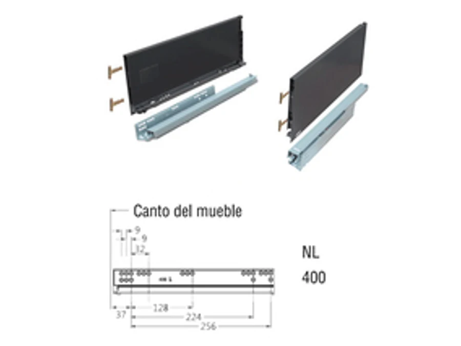 Tiroir à plat · Evolution · Ensemble casserolier · 172 mm × 400 mm, vue du produit