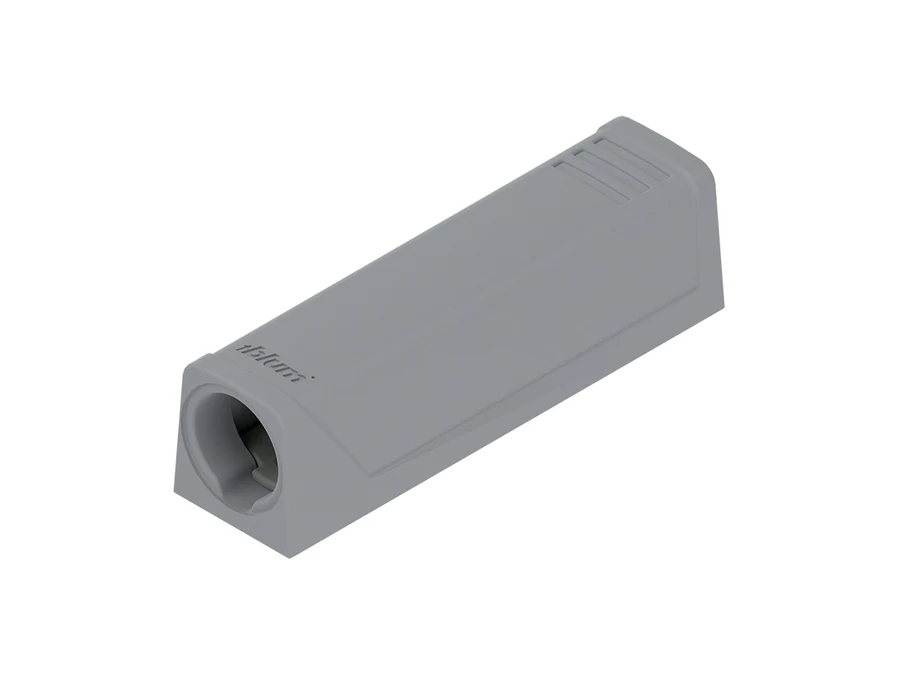 Mécanismes relevables · Aventos poussoir tip-on · Support tip-on court gris, vue du produit