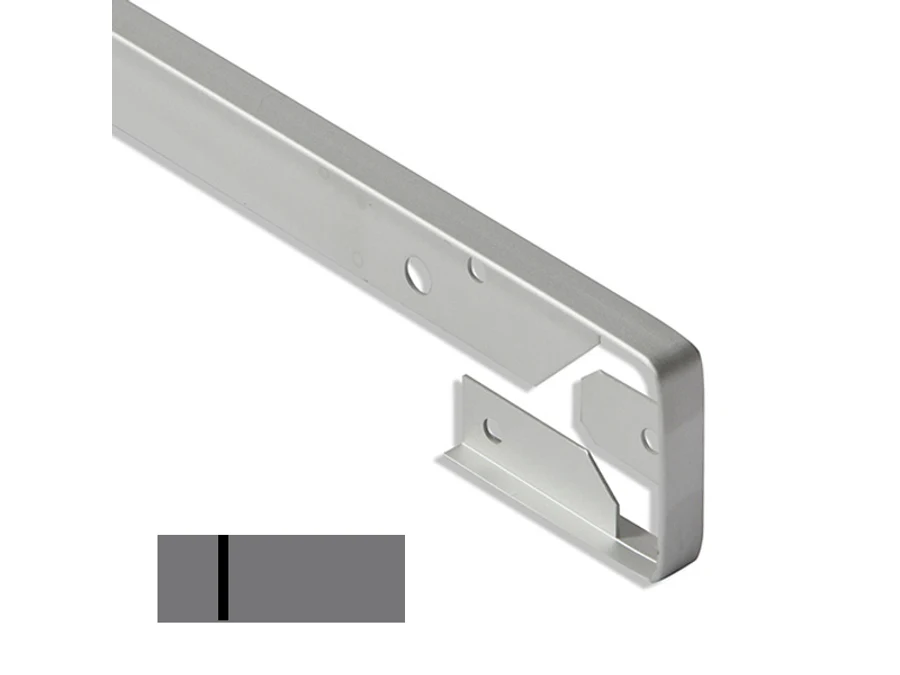 Accessoires plan de travail · Supra 38 · Union droite argent mt · 38 mm, vue du produit