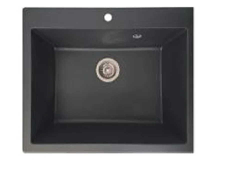 Eviers/robinets · Éviers · Sintetico resina Noir zentia bee 600x500, vue du produit