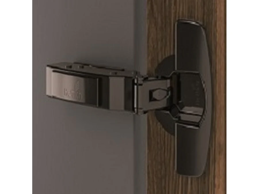 Charnière à plat · Hettich sensys · Charnière 110° noire, vue du produit