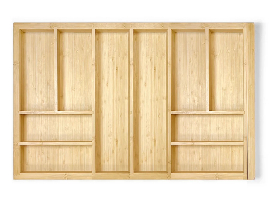 Range-couverts en bois · Bambu extensible · Abedul · 1100 mm, vue du produit