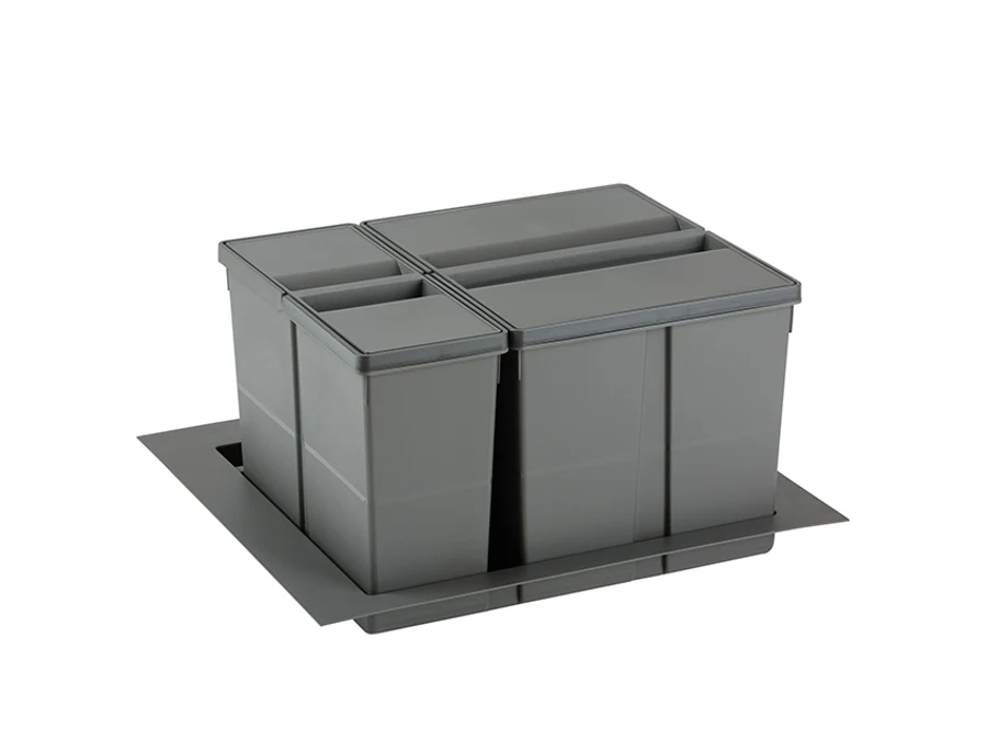 Recyclage · Poubelle casserolier · Cubes 9xl · 600 mm, vue du produit
